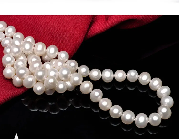 Long Pearl Necklace for Women, Wool Chain Pendant, Simple High-End Fashion Jewelry, Autumn and Winter Double Layer Decoration, All-Match Clothes Accessories showcase 11