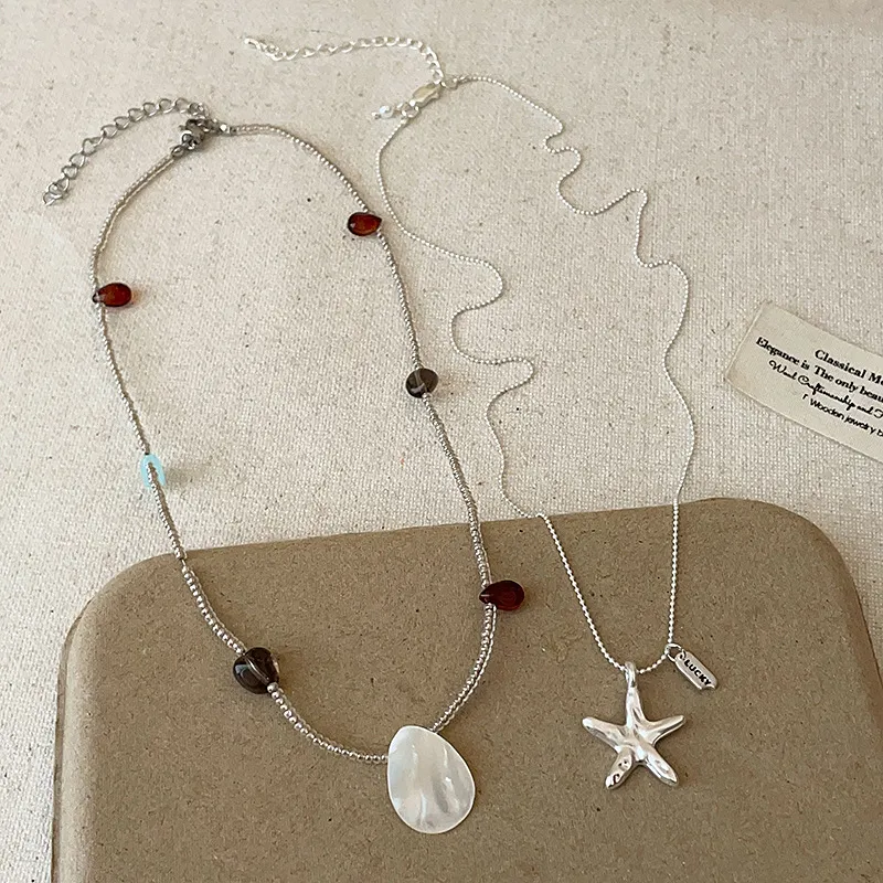Starfish Shell Necklace for Women - Summer Holiday Fashion, Simple Elegant Clavicle Chain, Trendy Jewelry Gift for Her thumbnail 4