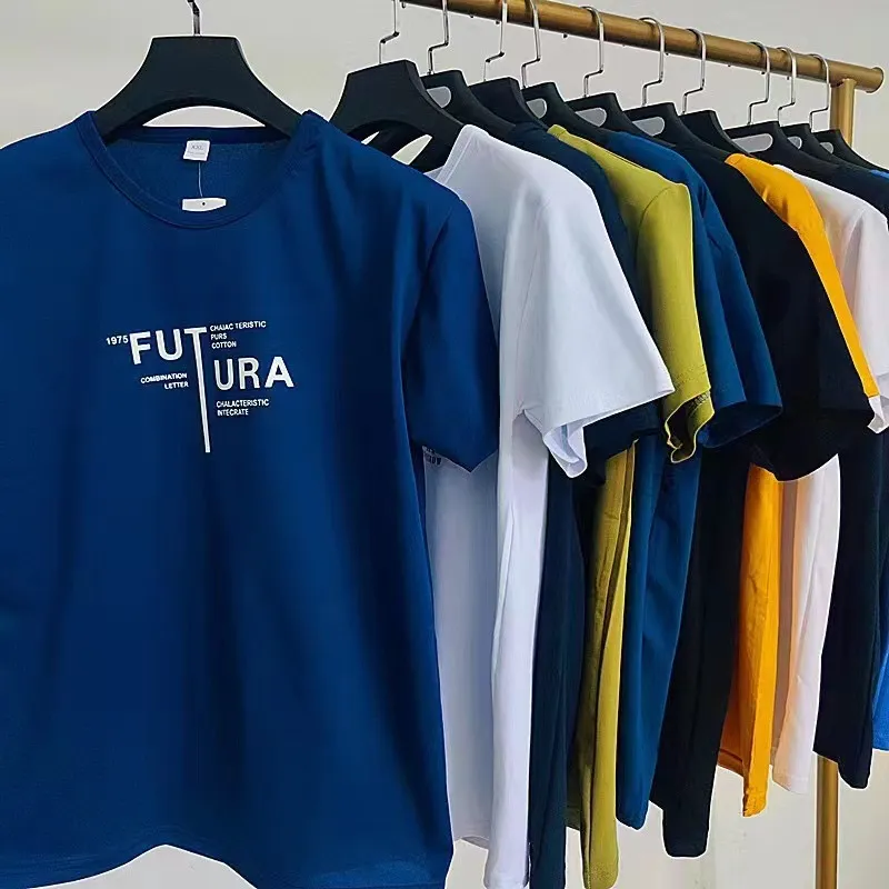 Men's Summer Cotton T-Shirt Wholesale Bulk Short Sleeve Crew Neck Tee Casual Basic Top for Men Foreign Trade showcase 6