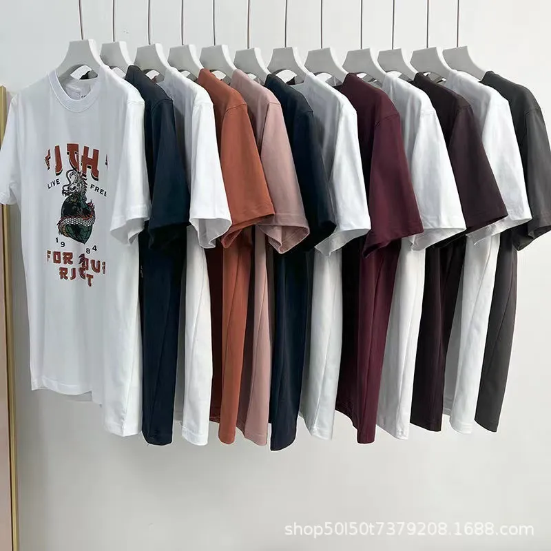 Men's Summer Cotton T-Shirt Wholesale Bulk Short Sleeve Crew Neck Tee Casual Basic Top for Men Foreign Trade showcase 5