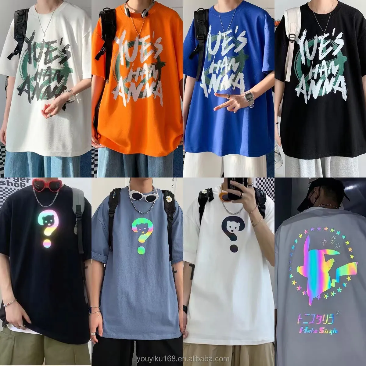 Men's Summer Cotton T-Shirt Wholesale Bulk Short Sleeve Crew Neck Tee Casual Basic Top for Men Foreign Trade showcase 16