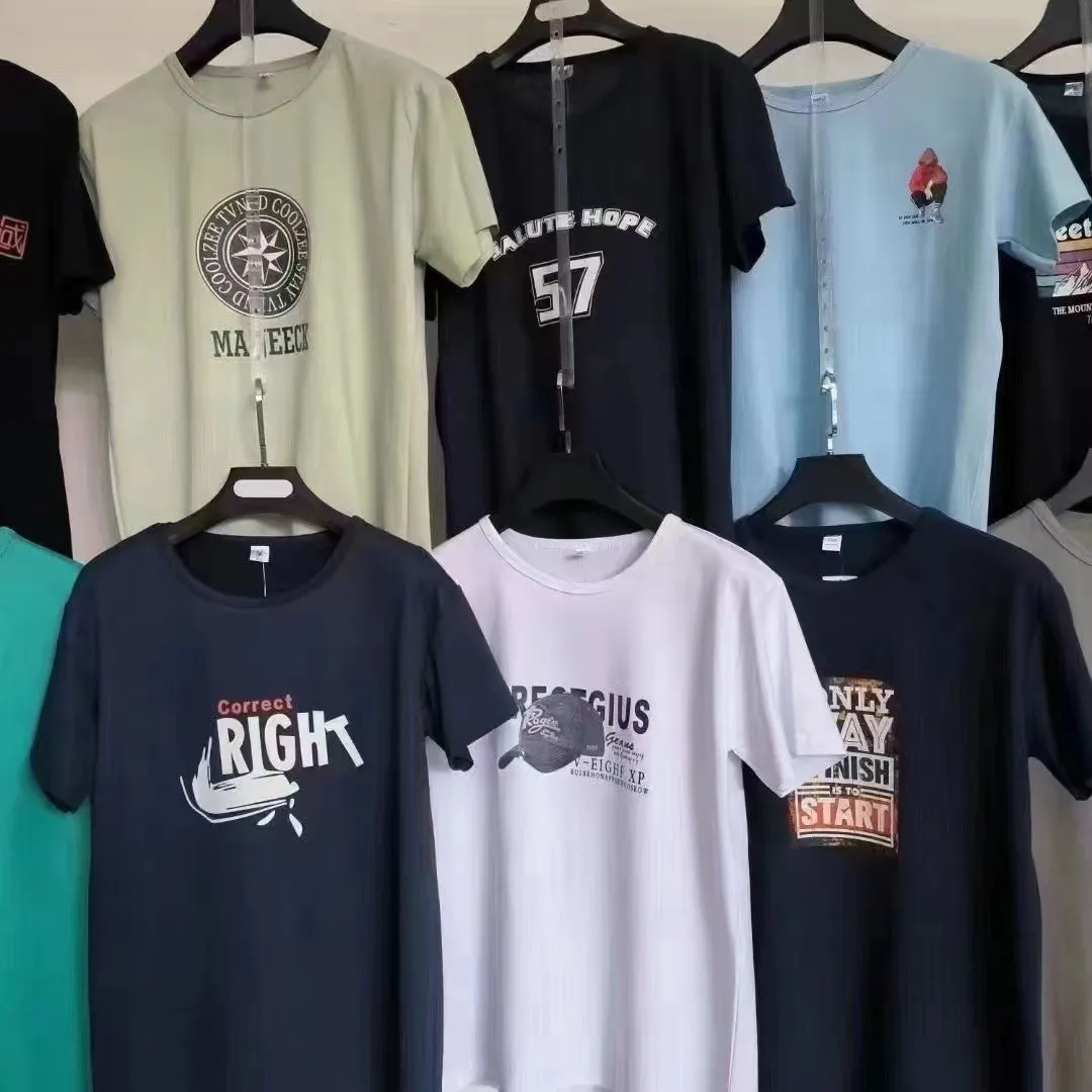 Men's Summer Cotton T-Shirt Wholesale Bulk Short Sleeve Crew Neck Tee Casual Basic Top for Men Foreign Trade showcase 11