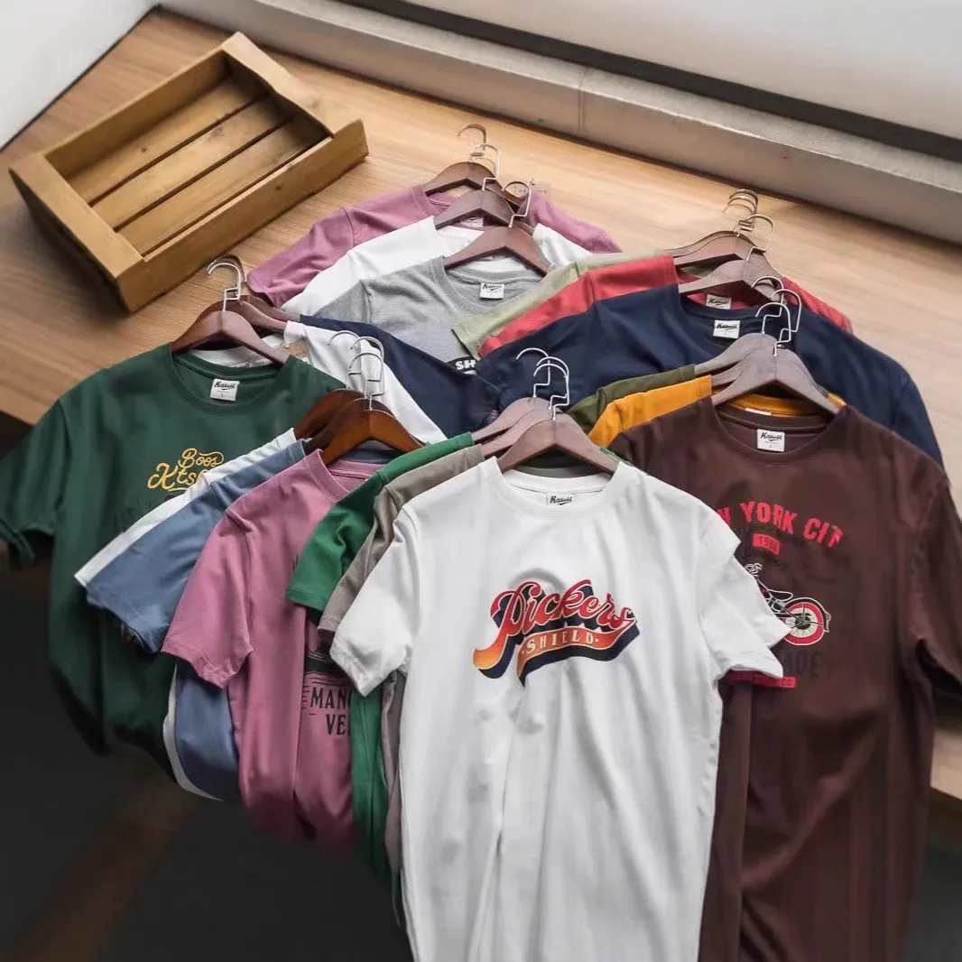 Men's Summer Cotton T-Shirt Wholesale Bulk Short Sleeve Crew Neck Tee Casual Basic Top for Men Foreign Trade thumbnail 4