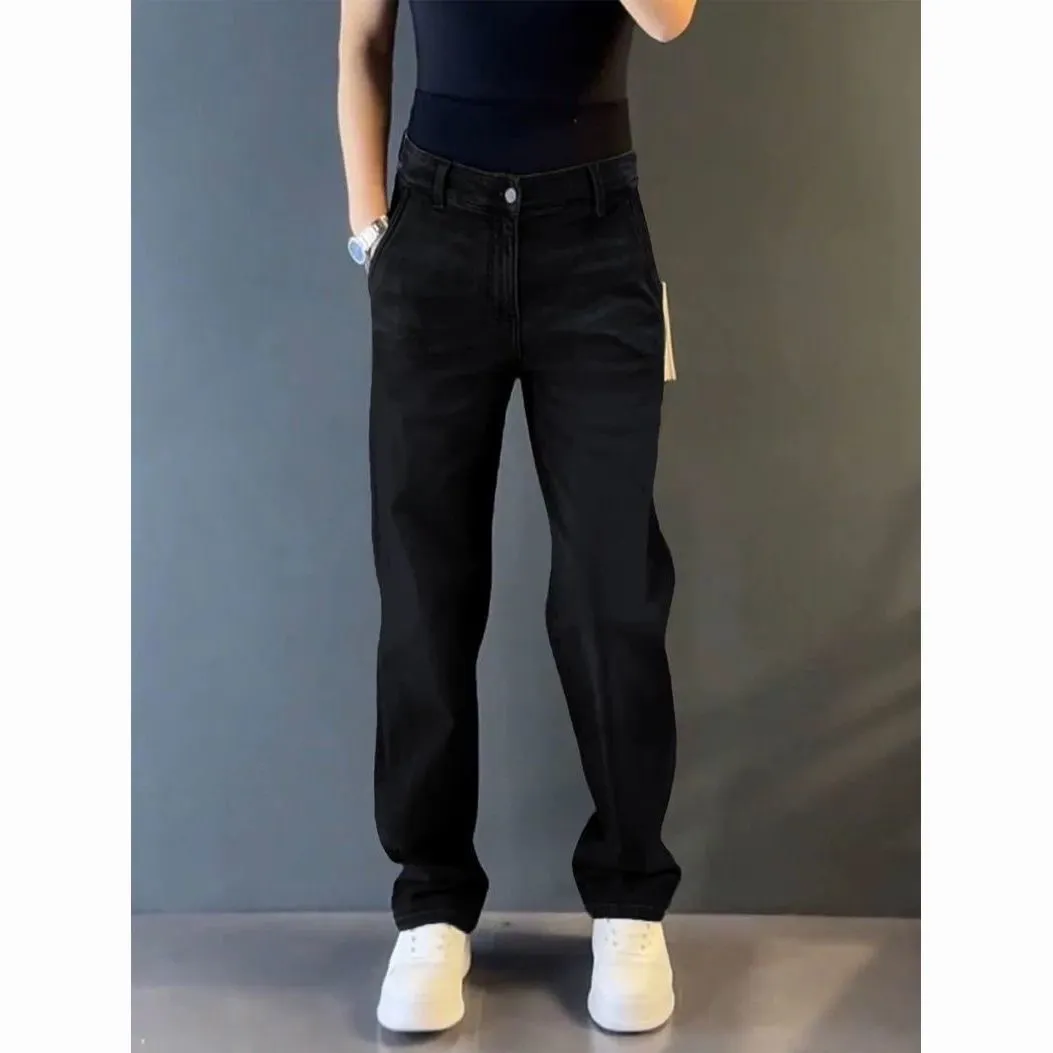 Men's Straight Leg Jeans Classic Fit Denim Pants Casual Trousers for Autumn Winter Fashion showcase 7