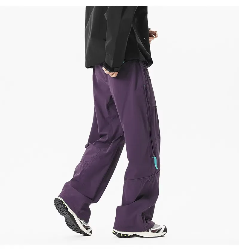 Men's Outdoor Workwear Pants - Quick Drying, Water Repellent, Mountaineering, Sports, Casual Trousers with Functional Side Chain for Spring showcase 11