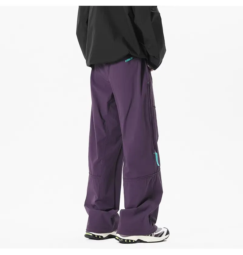Men's Outdoor Workwear Pants - Quick Drying, Water Repellent, Mountaineering, Sports, Casual Trousers with Functional Side Chain for Spring showcase 10