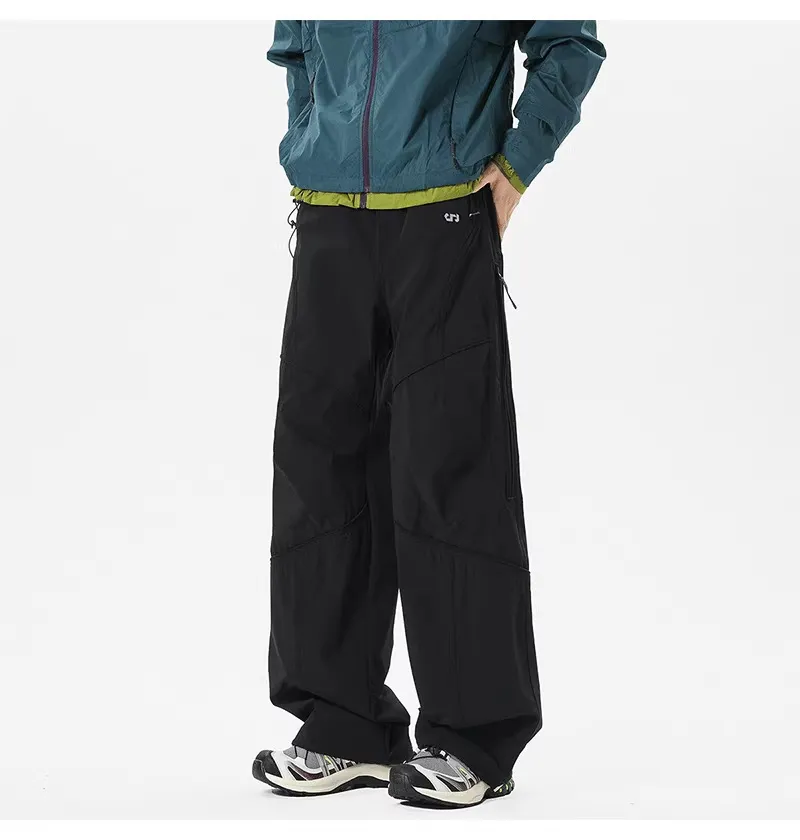 Men's Outdoor Workwear Pants - Quick Drying, Water Repellent, Mountaineering, Sports, Casual Trousers with Functional Side Chain for Spring thumbnail 8