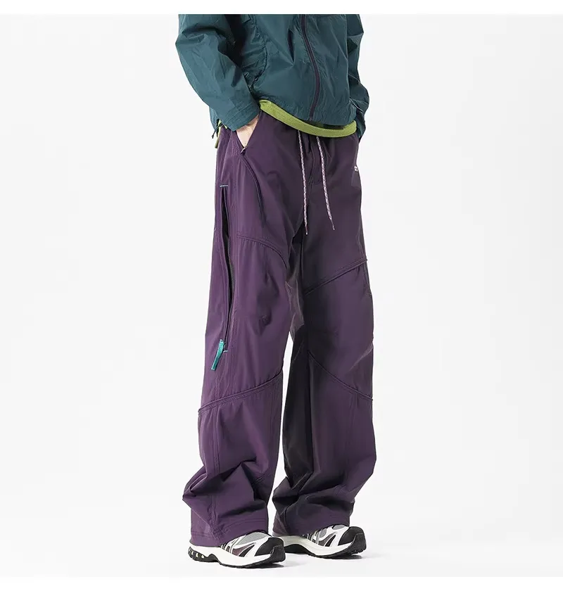 Men's Outdoor Workwear Pants - Quick Drying, Water Repellent, Mountaineering, Sports, Casual Trousers with Functional Side Chain for Spring showcase 7