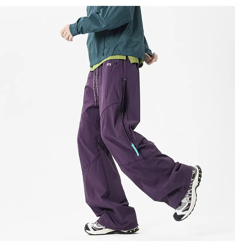 Men's Outdoor Workwear Pants - Quick Drying, Water Repellent, Mountaineering, Sports, Casual Trousers with Functional Side Chain for Spring showcase 5