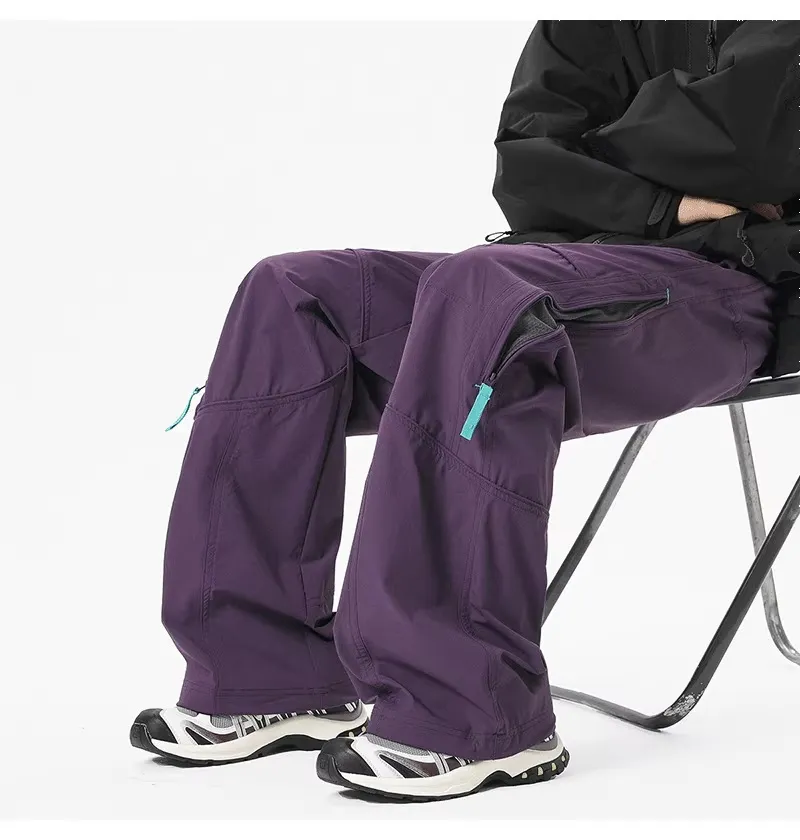Men's Outdoor Workwear Pants - Quick Drying, Water Repellent, Mountaineering, Sports, Casual Trousers with Functional Side Chain for Spring showcase 8