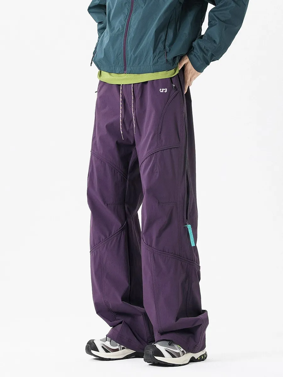 Men's Outdoor Workwear Pants - Quick Drying, Water Repellent, Mountaineering, Sports, Casual Trousers with Functional Side Chain for Spring thumbnail 7