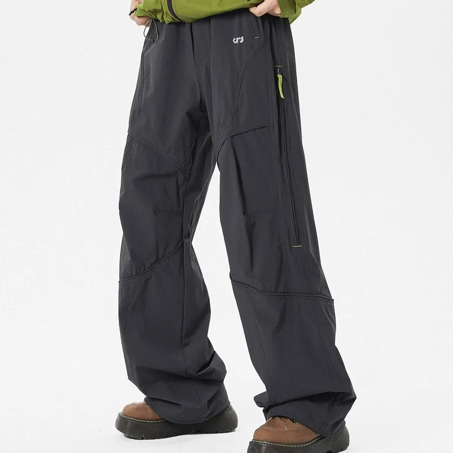 Men's Outdoor Workwear Pants - Quick Drying, Water Repellent, Mountaineering, Sports, Casual Trousers with Functional Side Chain for Spring thumbnail 4