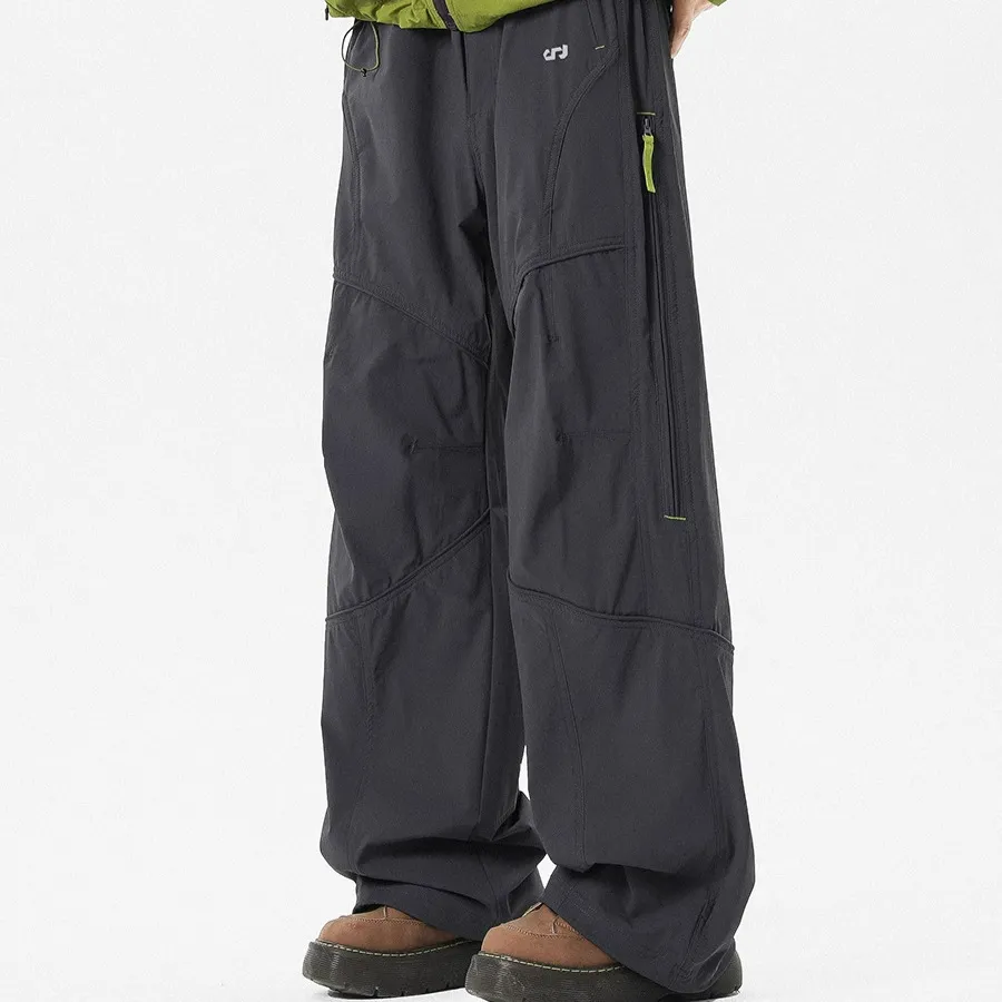 Men's Outdoor Workwear Pants - Quick Drying, Water Repellent, Mountaineering, Sports, Casual Trousers with Functional Side Chain for Spring thumbnail 3