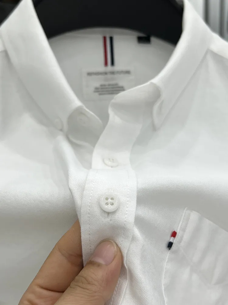 Tommy Hilfiger Men's Long Sleeve Oxford Shirt - Classic Fit Button Down Cotton Dress Shirt - Casual Lapel Top for Men showcase 11
