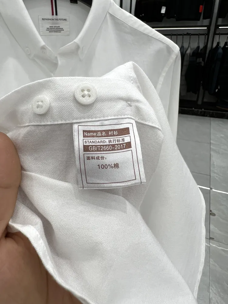 Tommy Hilfiger Men's Long Sleeve Oxford Shirt - Classic Fit Button Down Cotton Dress Shirt - Casual Lapel Top for Men showcase 14