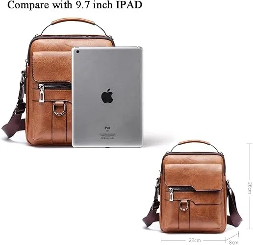 Men's Retro Business Crossbody Bag Fashion Trend Backpack Casual Versatile Shoulder Bag European American Style Messenger Bag for Work Travel showcase 9