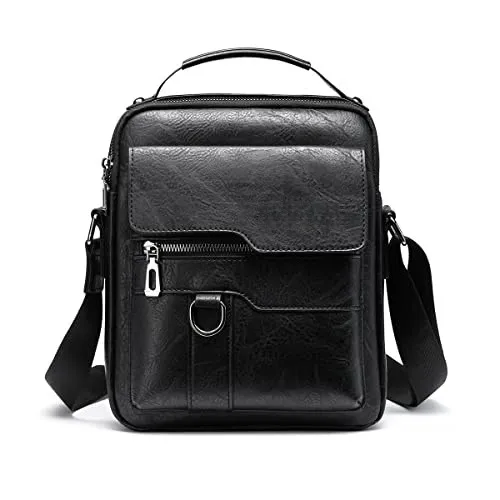 Men's Retro Business Crossbody Bag Fashion Trend Backpack Casual Versatile Shoulder Bag European American Style Messenger Bag for Work Travel showcase 1