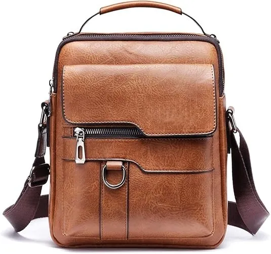 Men's Retro Business Crossbody Bag Fashion Trend Backpack Casual Versatile Shoulder Bag European American Style Messenger Bag for Work Travel showcase 3