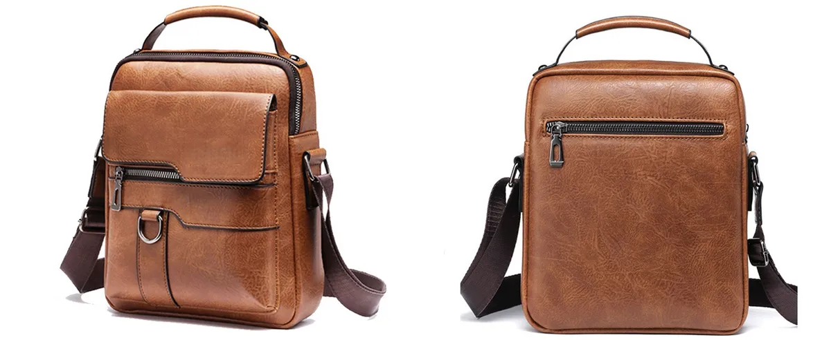 Men's Retro Business Crossbody Bag Fashion Trend Backpack Casual Versatile Shoulder Bag European American Style Messenger Bag for Work Travel showcase 4