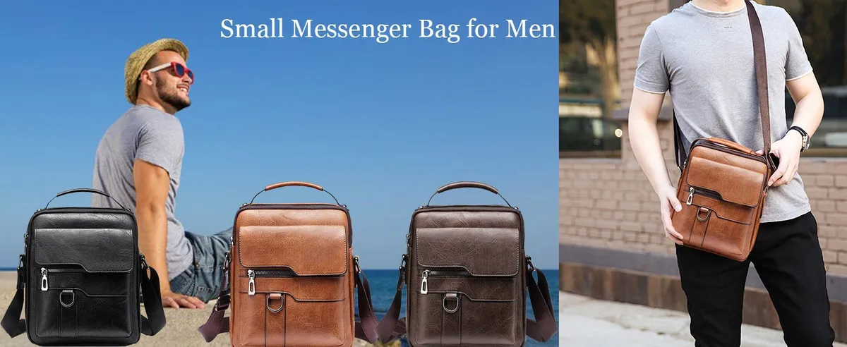 Men's Retro Business Crossbody Bag Fashion Trend Backpack Casual Versatile Shoulder Bag European American Style Messenger Bag for Work Travel showcase 12
