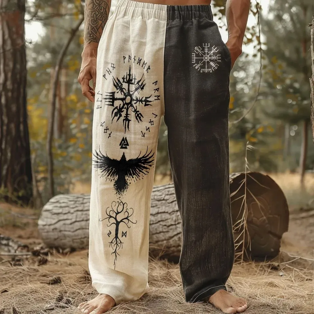 Men's Digital Print Casual Trousers - European American Fashion Loose Straight Leg Pants for Men thumbnail 10