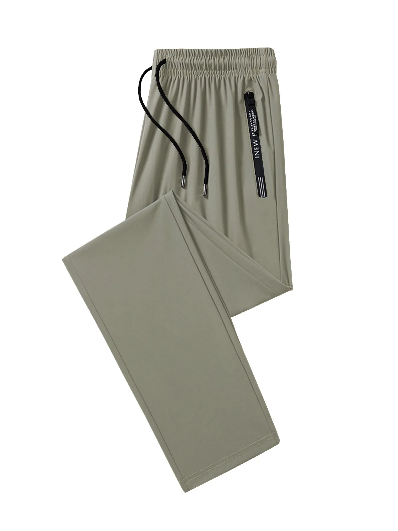 Men's Summer Lightweight Nylon Ice Silk Trousers - Breathable, Quick-Drying, Plus Size Casual Stretch Pants for Hot Weather thumbnail 10
