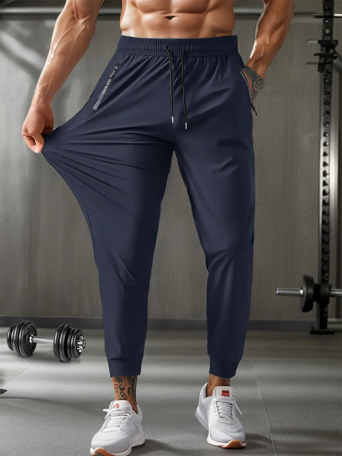 Men's Summer Lightweight Nylon Ice Silk Trousers - Breathable, Quick-Drying, Plus Size Casual Stretch Pants for Hot Weather showcase 16