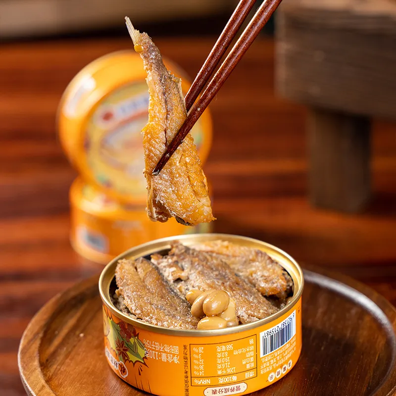 Linjiapuzi Random Flavor Crispy Spicy 6 Cans 8 Cans Canned Yellow Croaker 110g with Rice