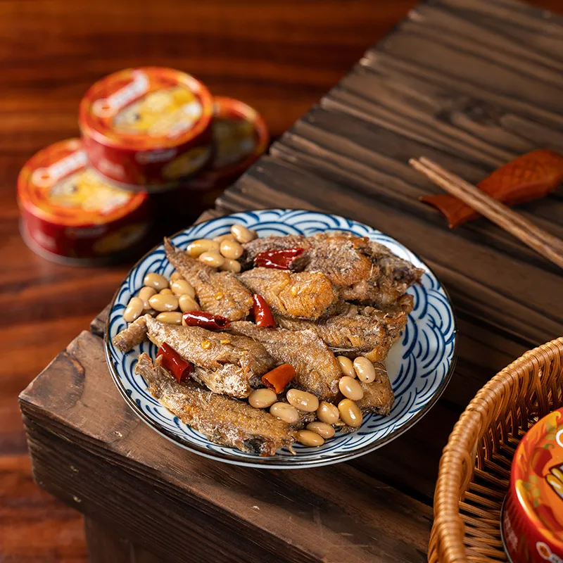 Linjiapuzi Random Flavor Crispy Spicy 6 Cans 8 Cans Canned Yellow Croaker 110g with Rice thumbnail 2