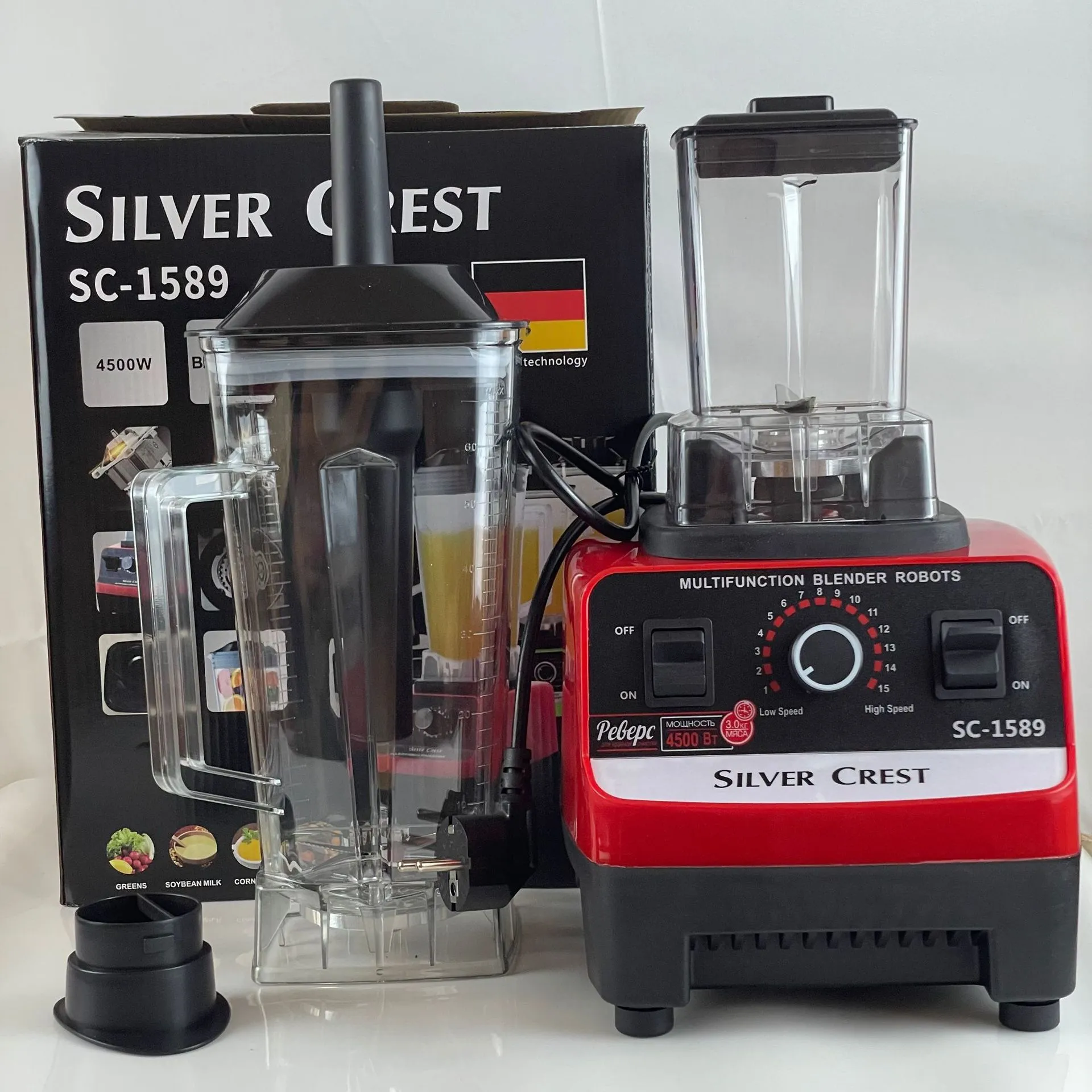 High-Power Commercial Blender Food Processor - Multi-Function Kitchen Mixer Grinder for Smoothies, Soups, and More - Perfect for Home and Restaurant Use thumbnail 6