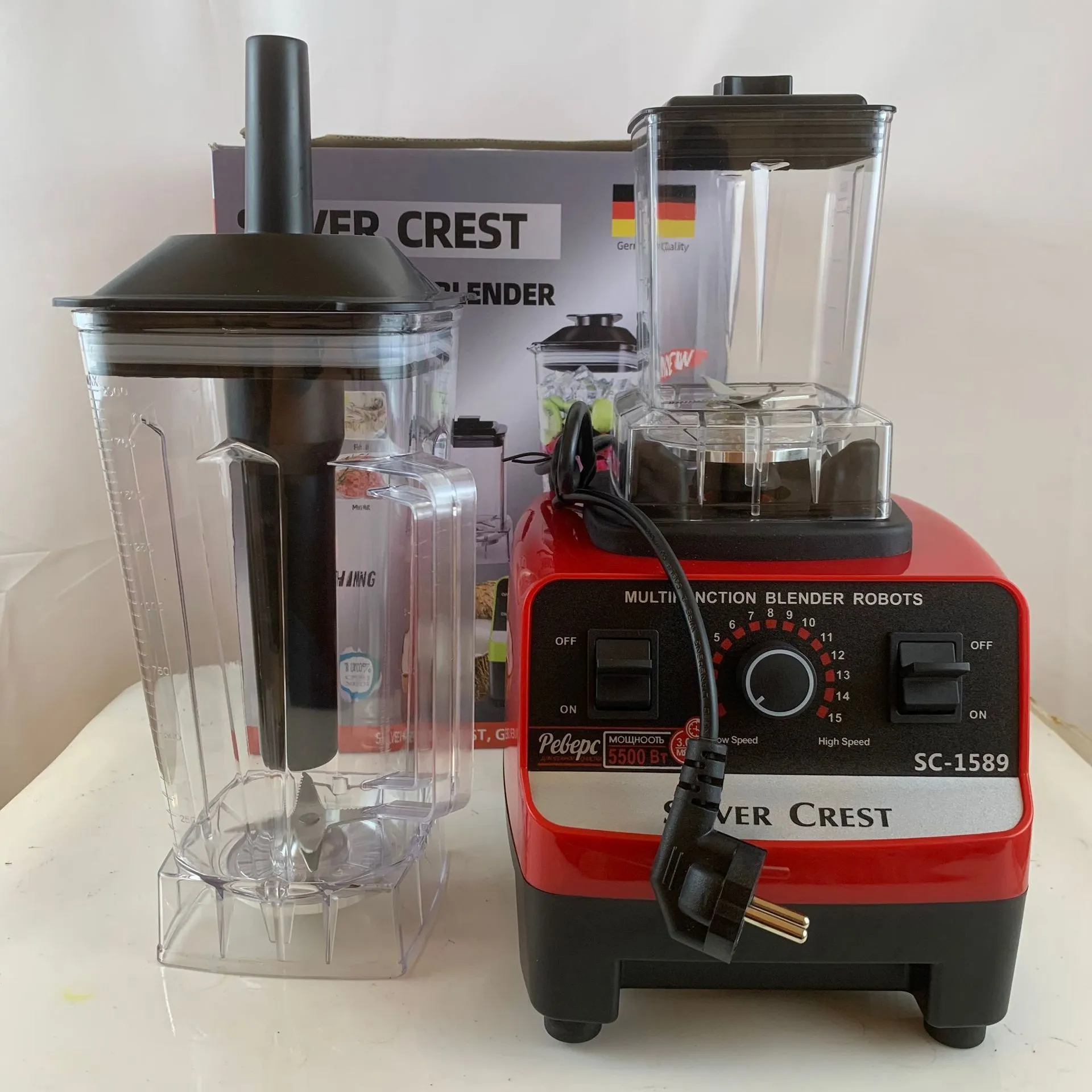 High-Power Commercial Blender Food Processor - Multi-Function Kitchen Mixer Grinder for Smoothies, Soups, and More - Perfect for Home and Restaurant Use thumbnail 9
