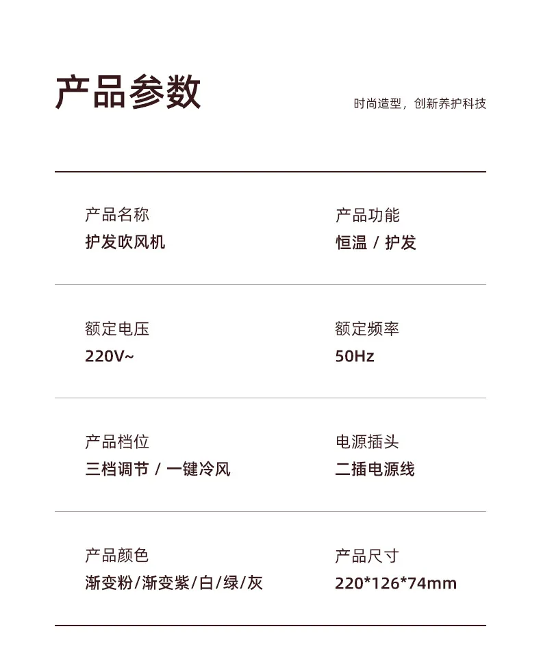 Professional Hair Dryer for Barber Shop, Home & Dormitory Use - Strong Wind, Negative Ion Technology, Hair Protection, Ideal for Students & Household showcase 2
