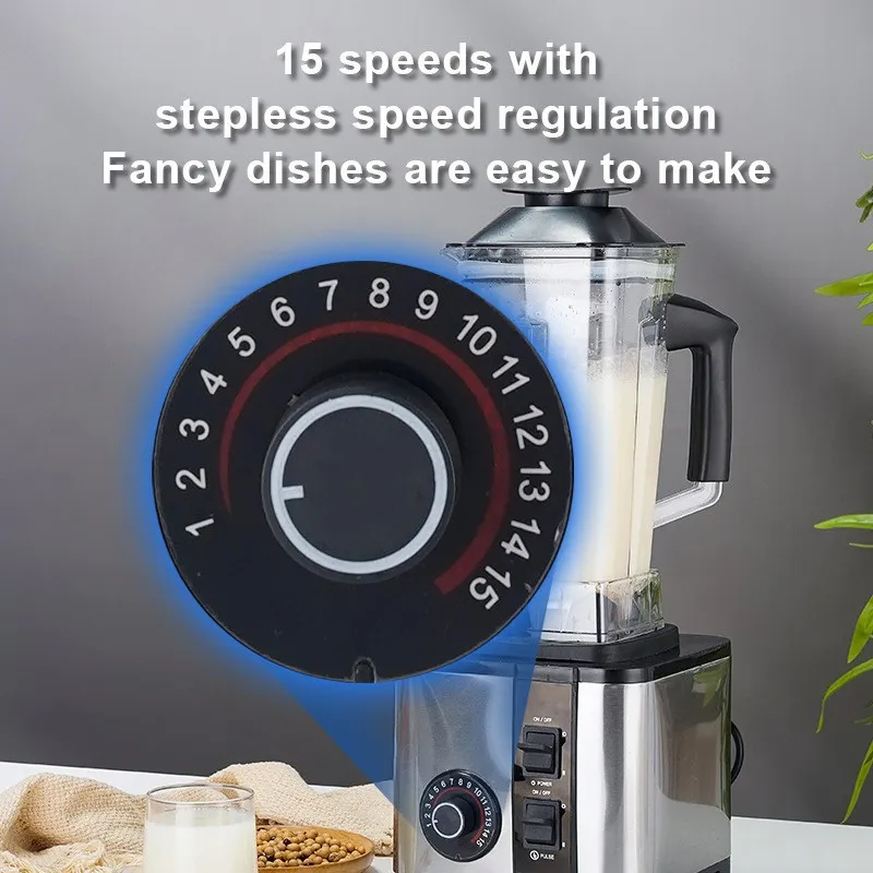 High-Power Stainless Steel Blender & Juicer - Large Capacity Smoothie Maker, Food Processor, Filter-Free Soy Milk Machine for Home Kitchen Use thumbnail 3