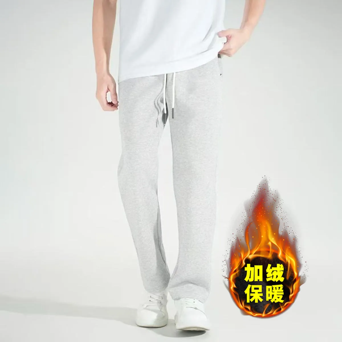 Men's Casual Straight Leg Pants - Spring/Autumn Thin Fabric, Large Size Slim-Fit Sports Trousers, Korean Style Trendy Loose Long Pants for Men showcase 19