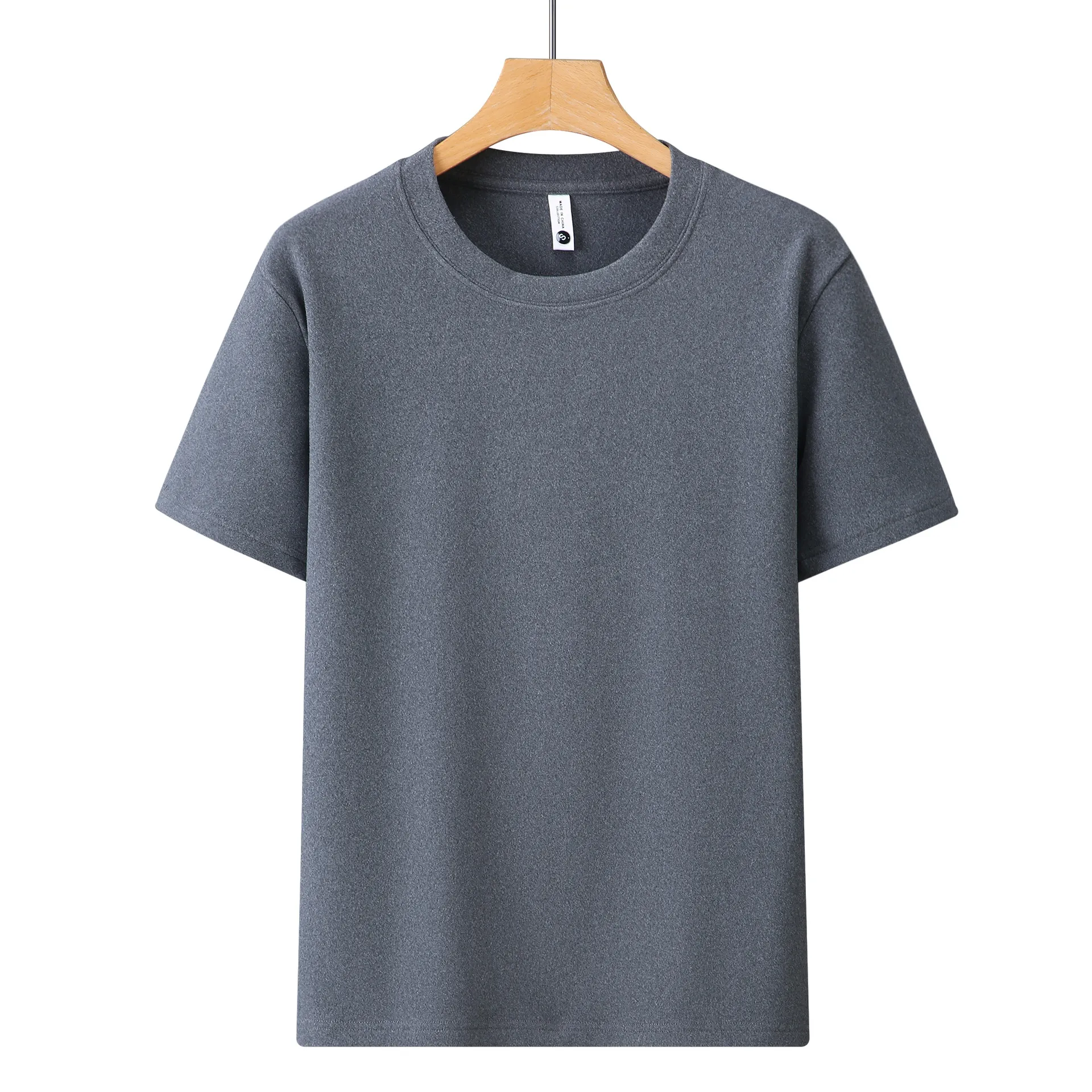 Women's Velvet Short Sleeve T-Shirt - Double Sided Thickened Warm Slim Fit Round Low Neck Trendy Top for Layering thumbnail 6