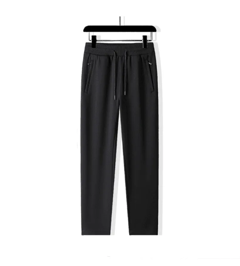 Men's Cotton Sweatpants Casual Sports Pants Loose Fit Straight Leg Joggers Versatile Plus Size Long Trousers for Spring Autumn showcase 13