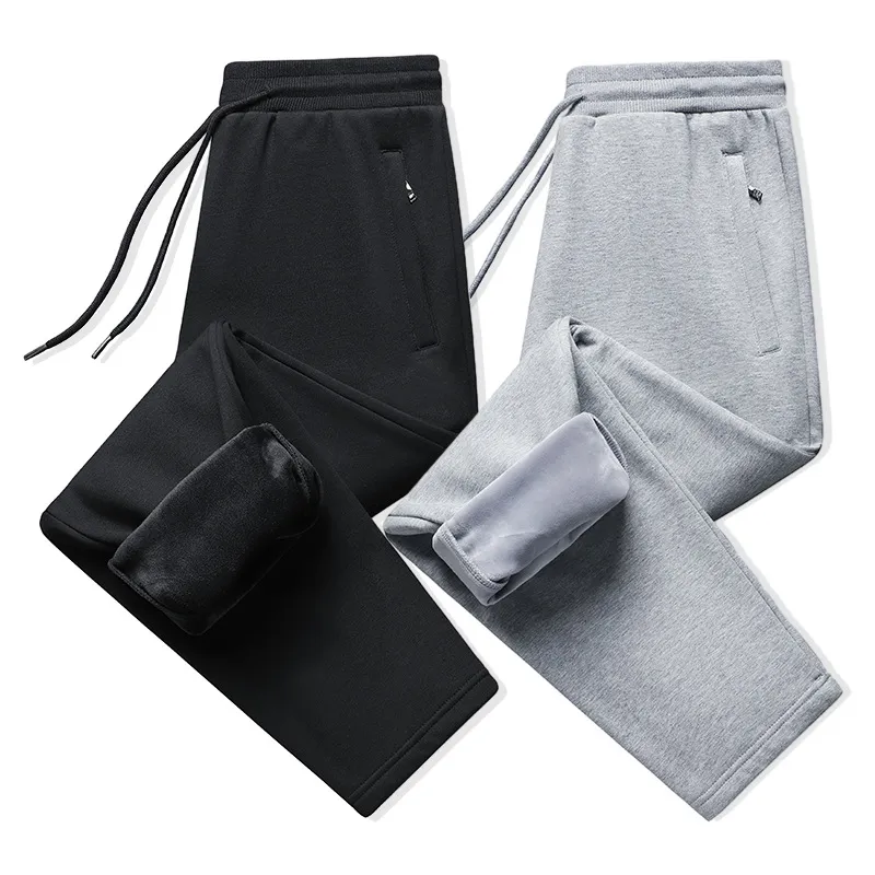 Men's Cotton Sweatpants Casual Sports Pants Loose Fit Straight Leg Joggers Versatile Plus Size Long Trousers for Spring Autumn thumbnail 4