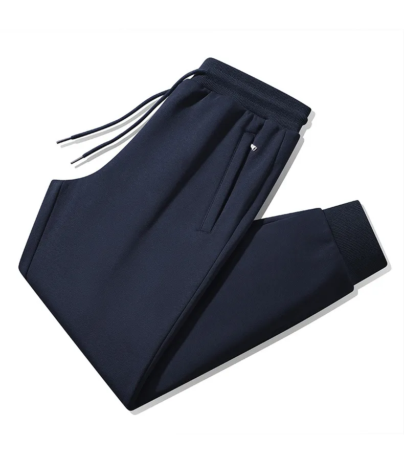 Men's Cotton Sweatpants Casual Sports Pants Loose Fit Straight Leg Joggers Versatile Plus Size Long Trousers for Spring Autumn showcase 15