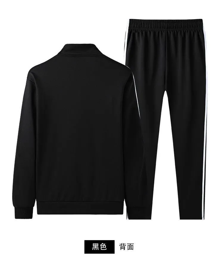 Men's Casual Tracksuit Set - Stand Collar Cardigan Sweatshirt & Loose Fit Pants - Trendy Versatile Couple Style - Spring/Autumn Sportswear showcase 13