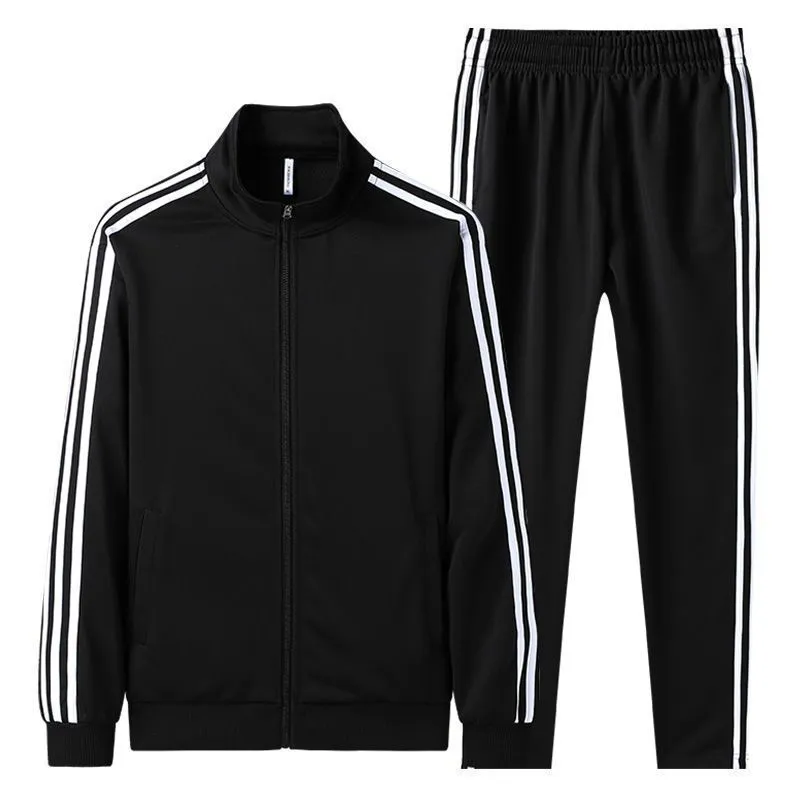 Men's Casual Tracksuit Set - Stand Collar Cardigan Sweatshirt & Loose Fit Pants - Trendy Versatile Couple Style - Spring/Autumn Sportswear thumbnail 1