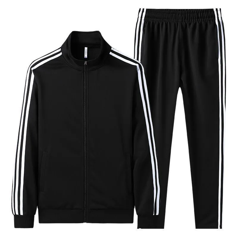 Men's Casual Tracksuit Set - Stand Collar Cardigan Sweatshirt & Loose Fit Pants - Trendy Versatile Couple Style - Spring/Autumn Sportswear thumbnail 4