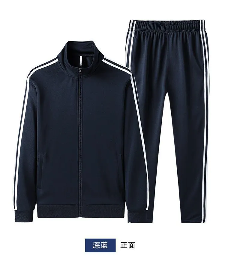 Men's Casual Tracksuit Set - Stand Collar Cardigan Sweatshirt & Loose Fit Pants - Trendy Versatile Couple Style - Spring/Autumn Sportswear showcase 15