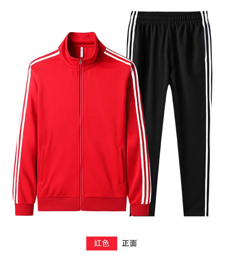 Men's Casual Tracksuit Set - Stand Collar Cardigan Sweatshirt & Loose Fit Pants - Trendy Versatile Couple Style - Spring/Autumn Sportswear showcase 16
