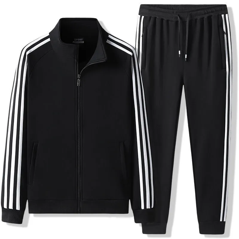 Men's Casual Tracksuit Set - Stand Collar Cardigan Sweatshirt & Loose Fit Pants - Trendy Versatile Couple Style - Spring/Autumn Sportswear showcase 17