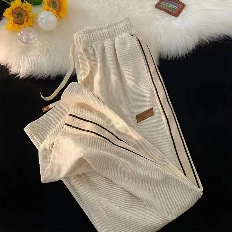 Men's Corduroy Pants Spring Autumn Casual Loose Fit Straight Wide Leg Trousers Fashionable Sports Pants for Boys and Young Men thumbnail 6