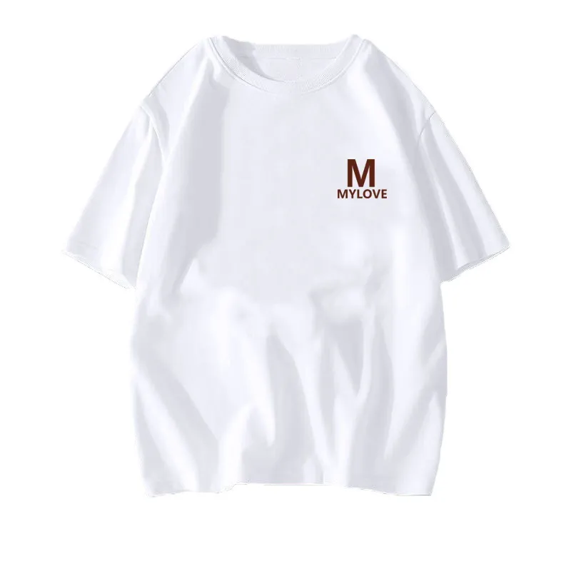 Men's Crewneck T-Shirt - Fashionable Pure White Tee with Retro Print - Casual All-Match Top for Teenagers and Couples thumbnail 5