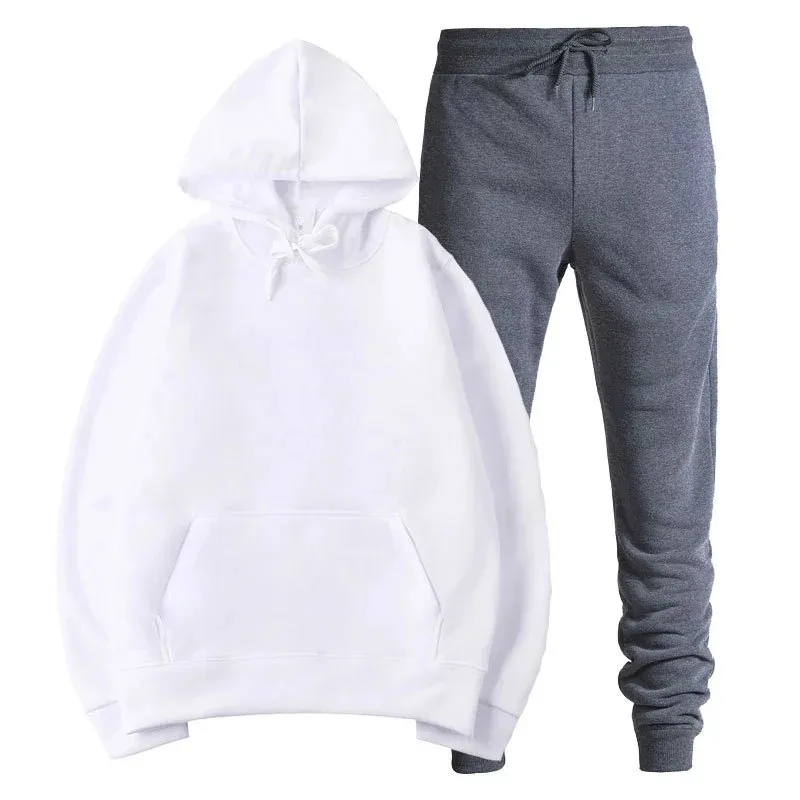 Men's Fleece Hoodie Sweatshirt Suit - Casual Pullover Tracksuit for Sports & Fashion - Cross-Border Export Quality showcase 10