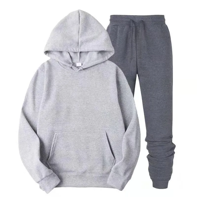 Men's Fleece Hoodie Sweatshirt Suit - Casual Pullover Tracksuit for Sports & Fashion - Cross-Border Export Quality showcase 7