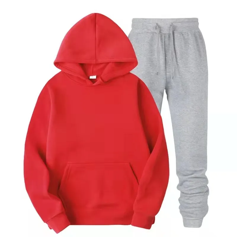 Men's Fleece Hoodie Sweatshirt Suit - Casual Pullover Tracksuit for Sports & Fashion - Cross-Border Export Quality showcase 16