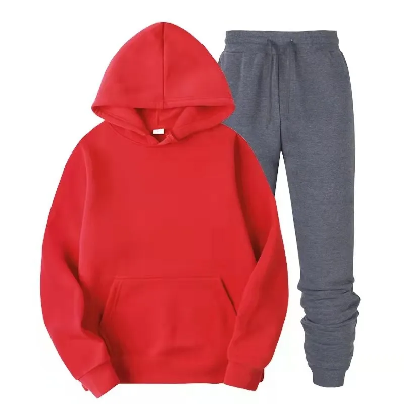 Men's Fleece Hoodie Sweatshirt Suit - Casual Pullover Tracksuit for Sports & Fashion - Cross-Border Export Quality showcase 8